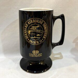 Standard Airborne Computer AN/AYK 14 Pottery Pedestal Irish Coffee Mug
